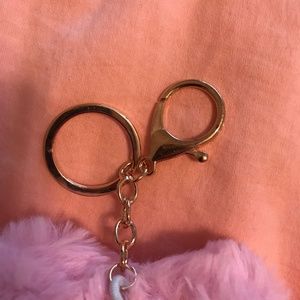 Accessories - Baby Pink Fluffy Heart Keychain Accessories - Baby Pink Fluffy Heart Keychain
